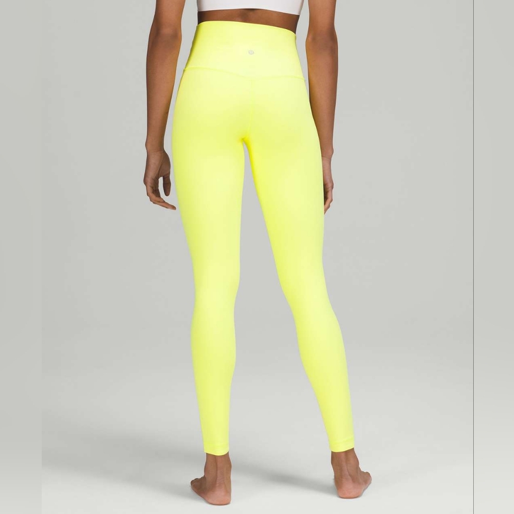 Lululemon Align Leggings Electric Lemon 28" size 8